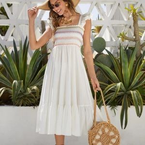 White Midi Dress
